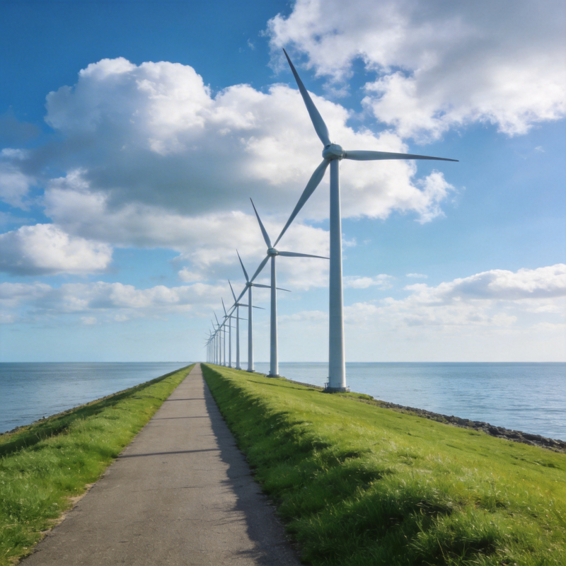 风车海岸线图片