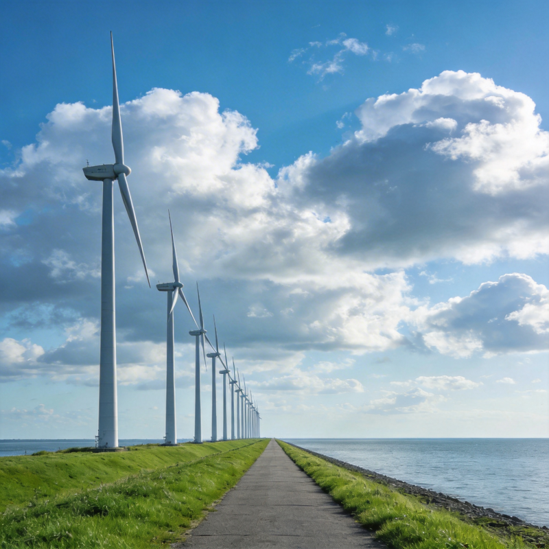 风车海岸线图片