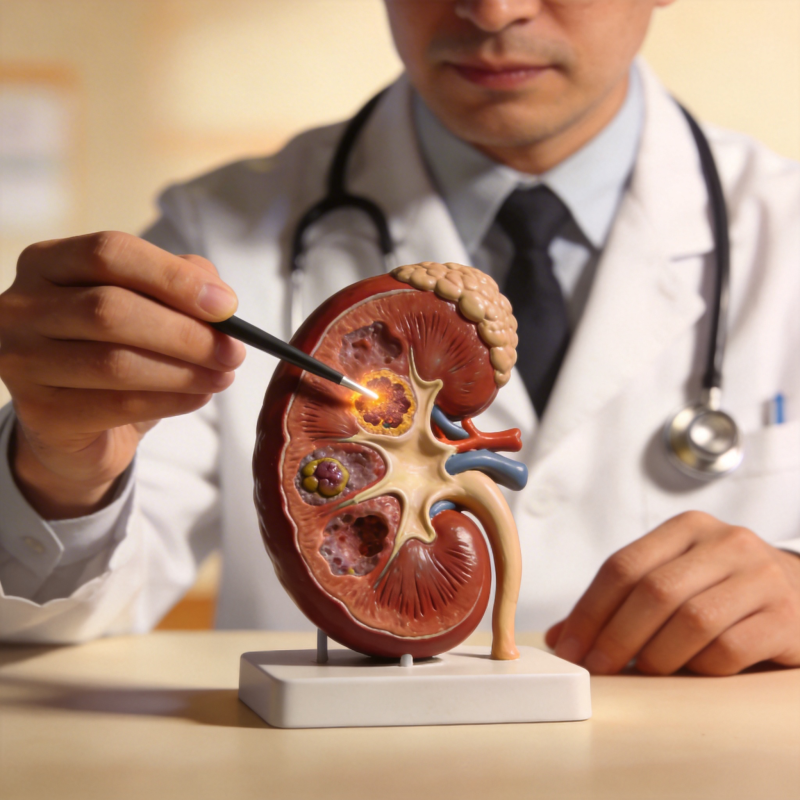 医生讲解肾脏模型图片