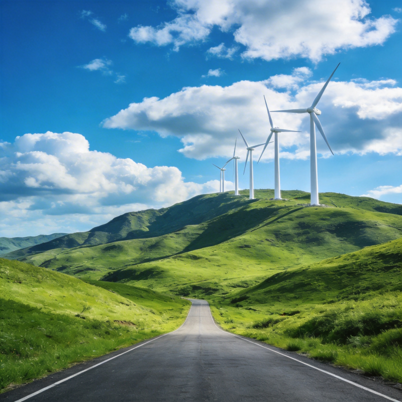 风车绿野之路图片