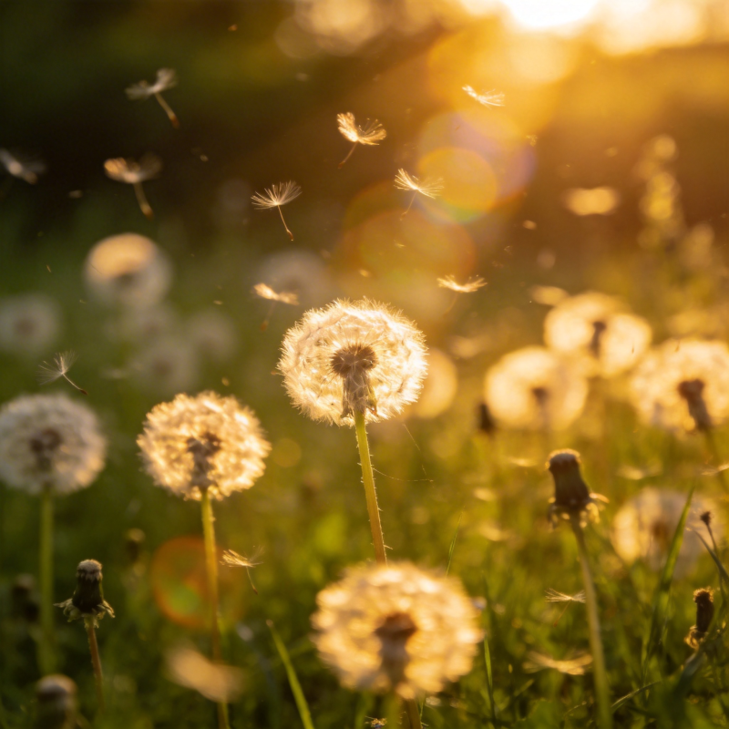 蒲公英的金色时光图片