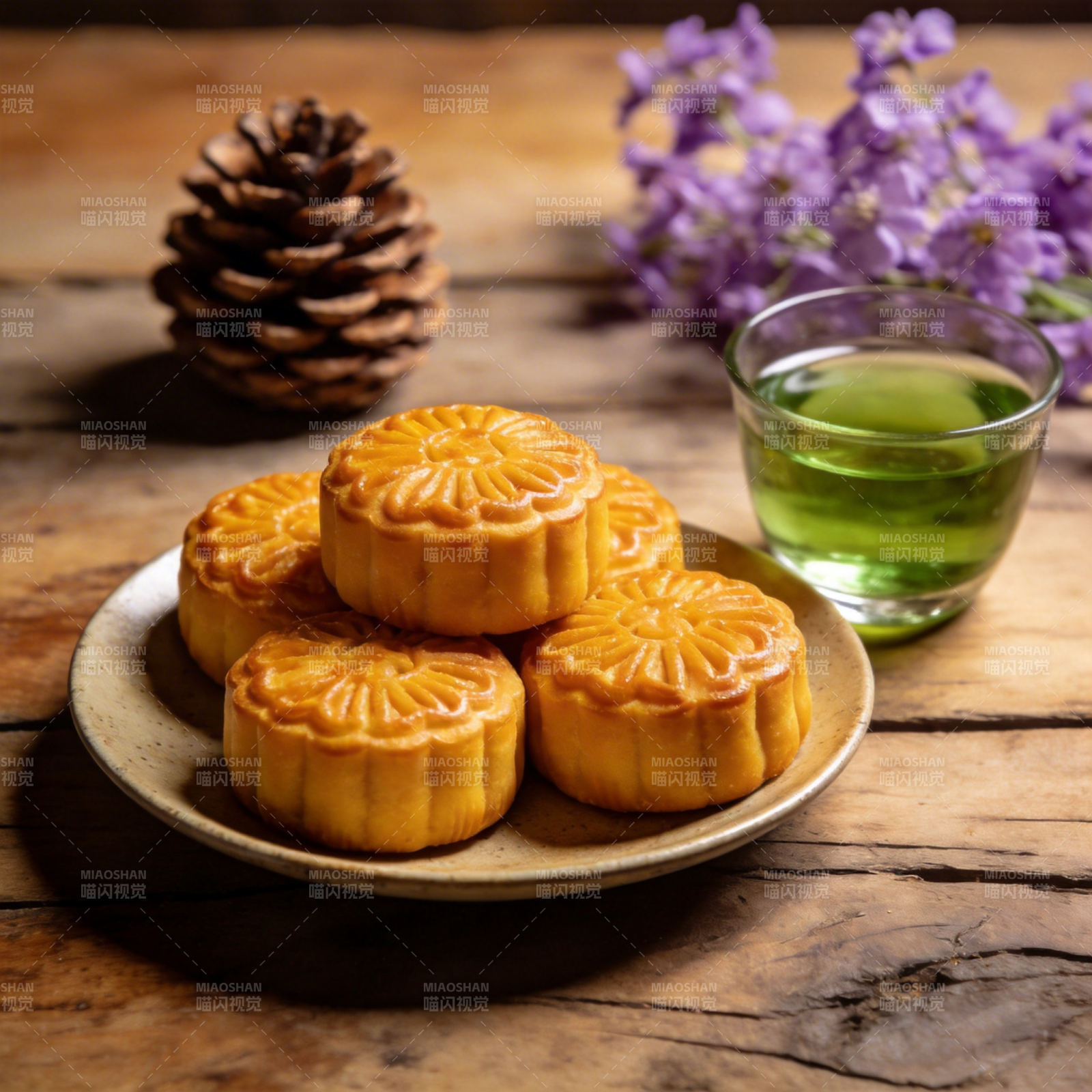 月饼茶香伴秋意图片