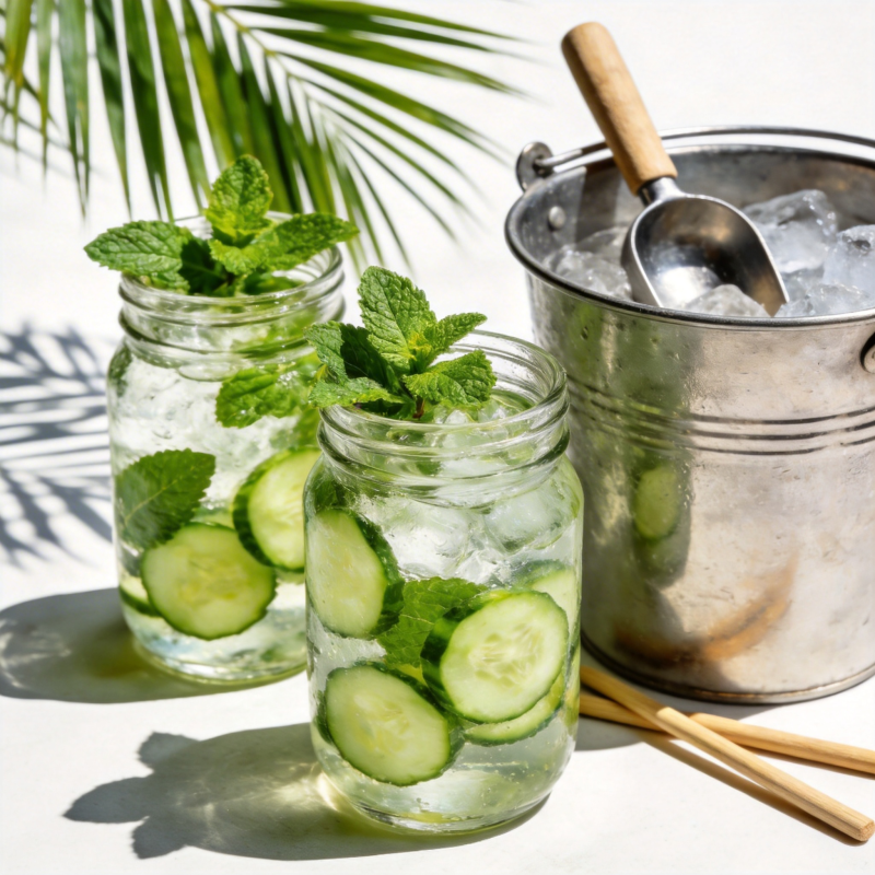 清凉薄荷黄瓜饮图片