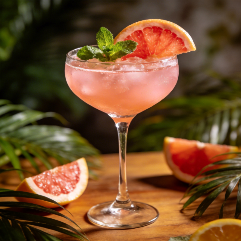 粉红葡萄柚鸡尾酒图片