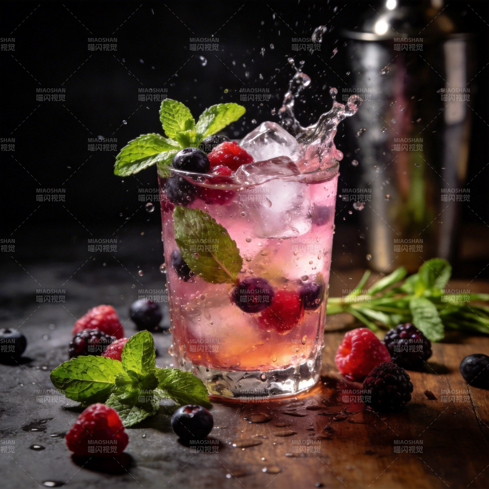 莓果薄荷鸡尾酒图片