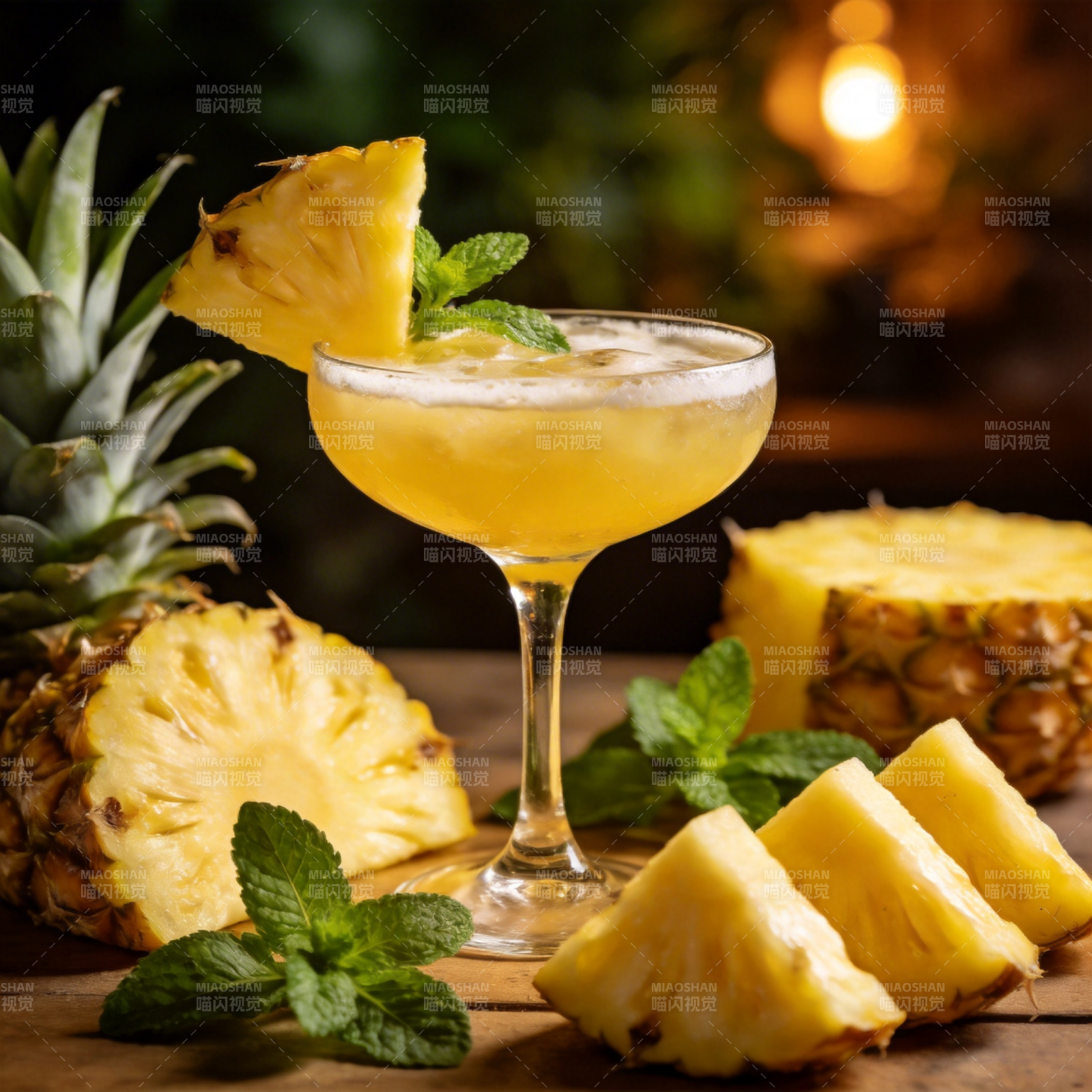 菠萝鸡尾酒图片