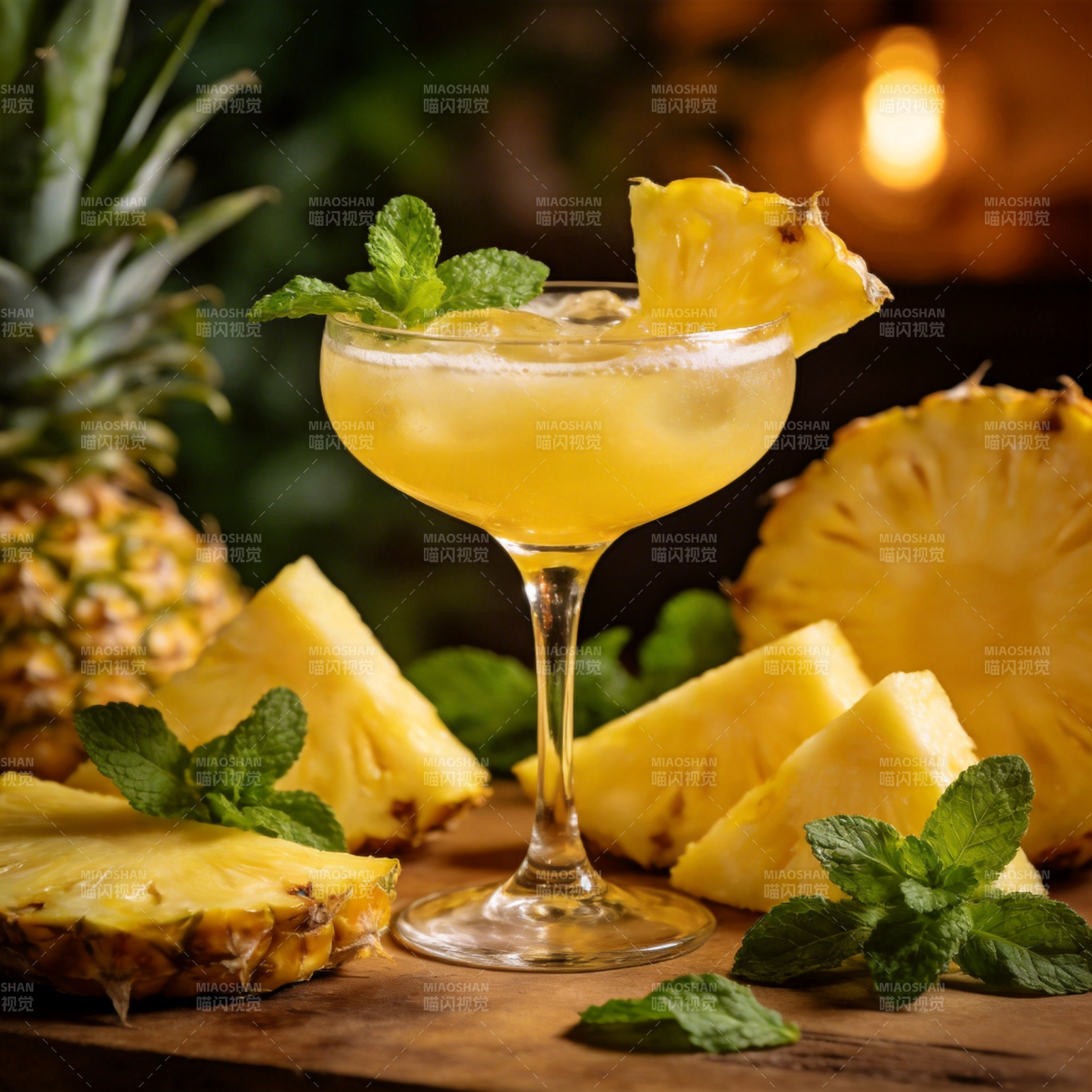 菠萝鸡尾酒图片