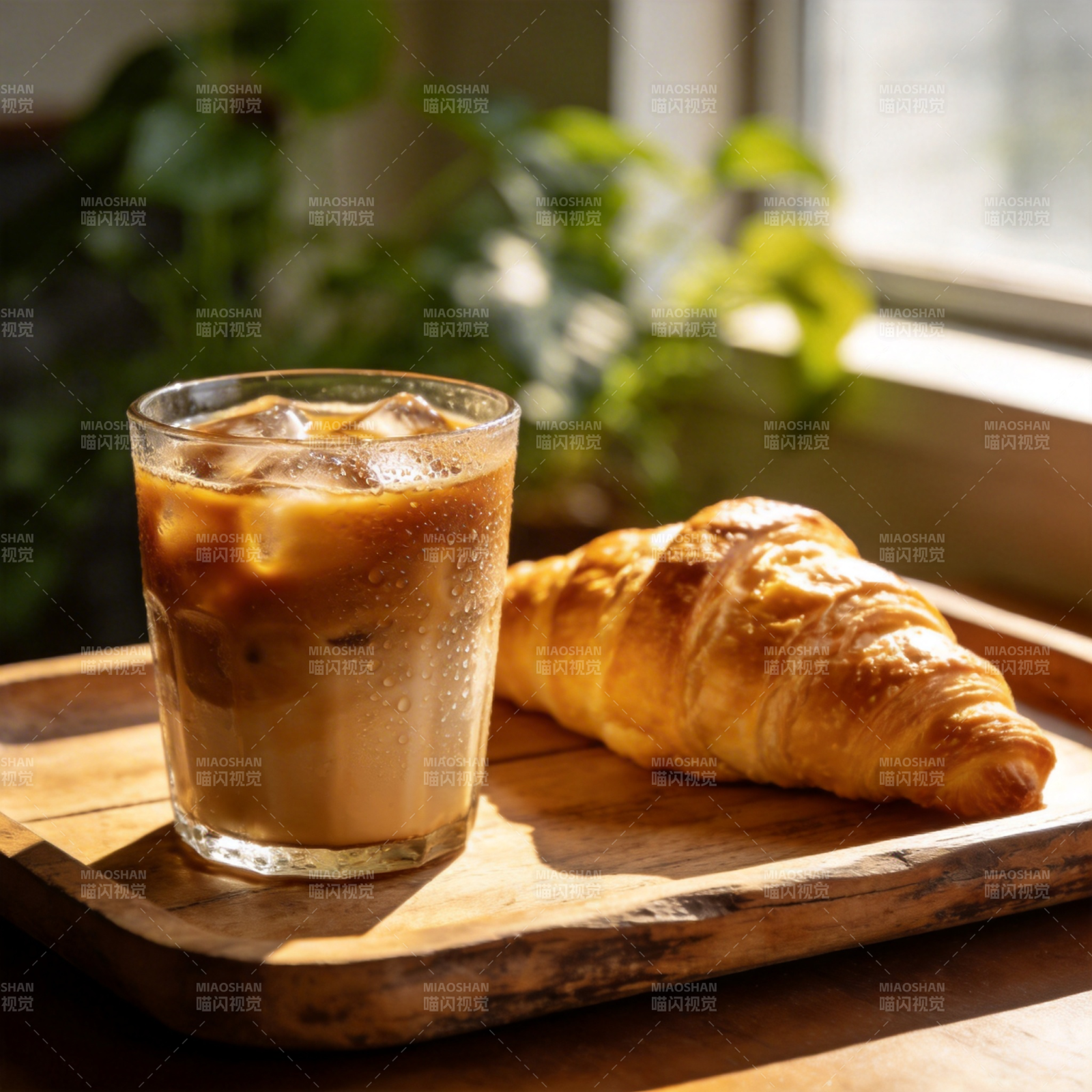 咖啡与羊角面包图片