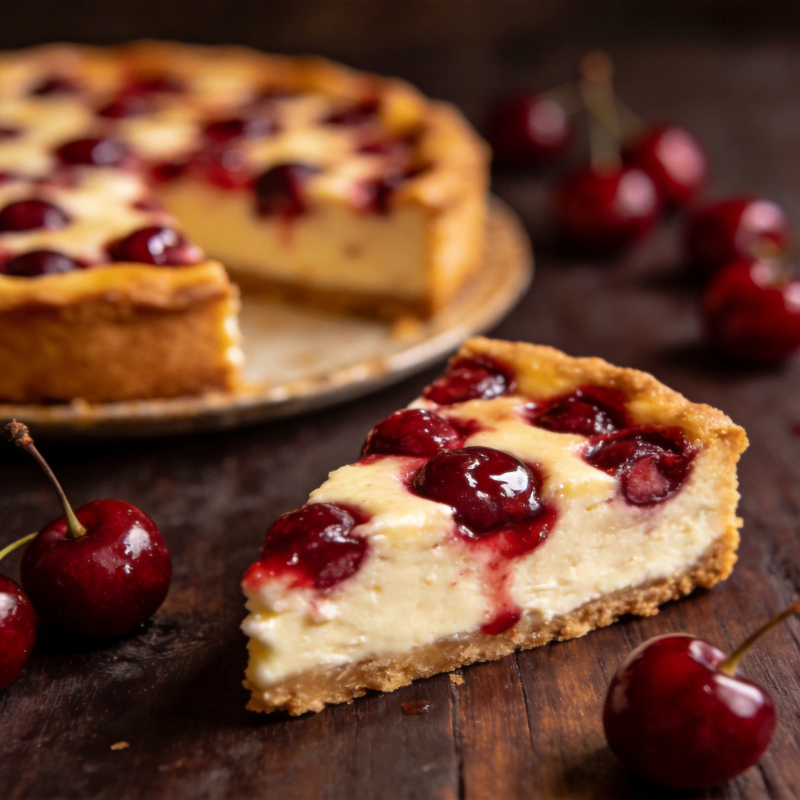 樱桃芝士蛋糕图片