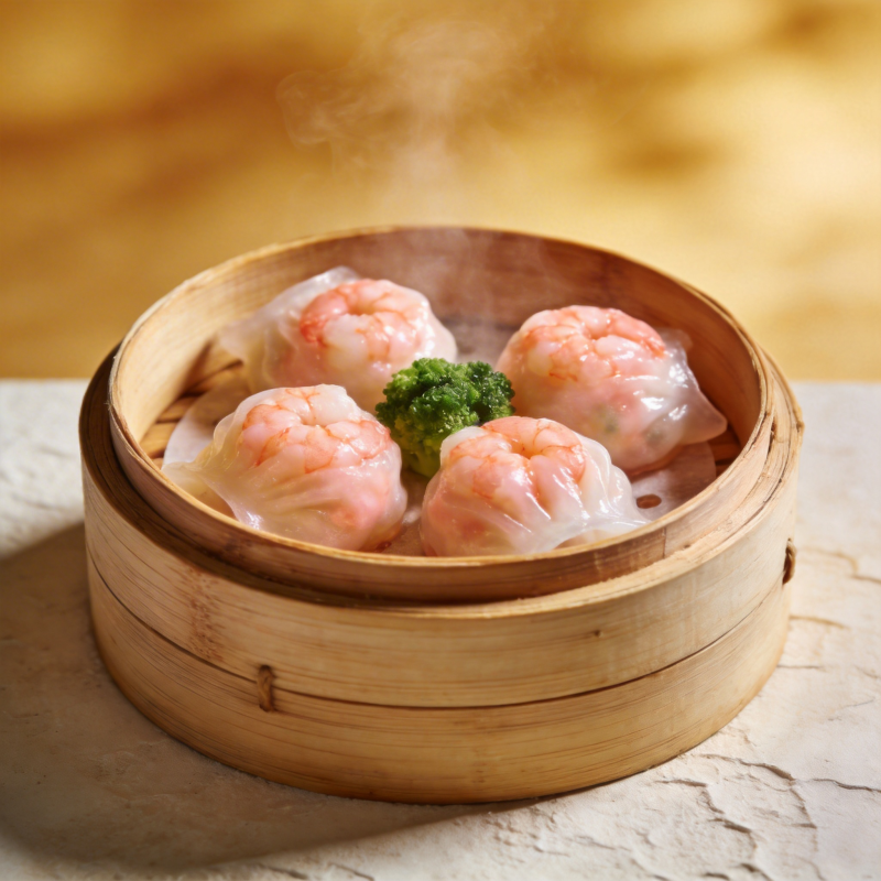 蒸虾饺 鲜美诱人图片