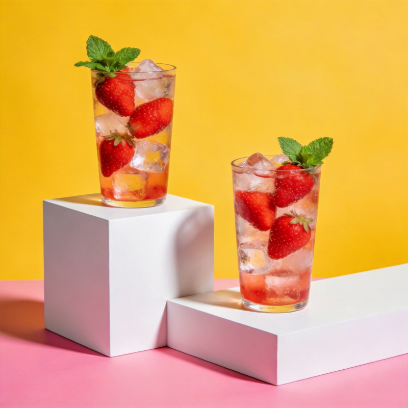 草莓冰饮 清爽一夏图片