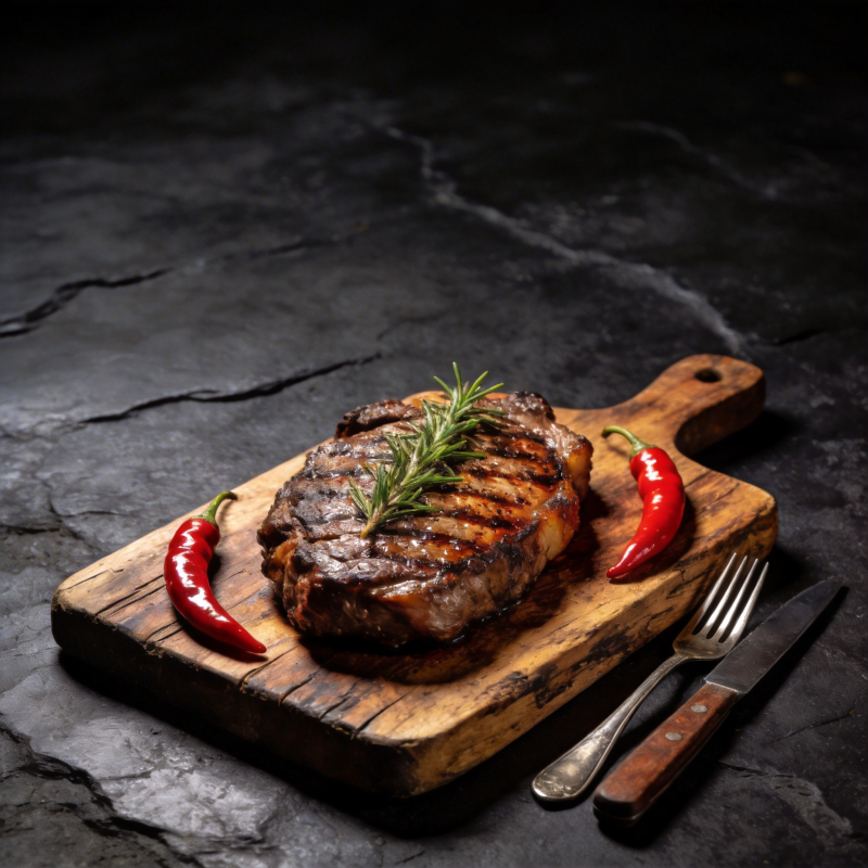 香草烤牛排图片