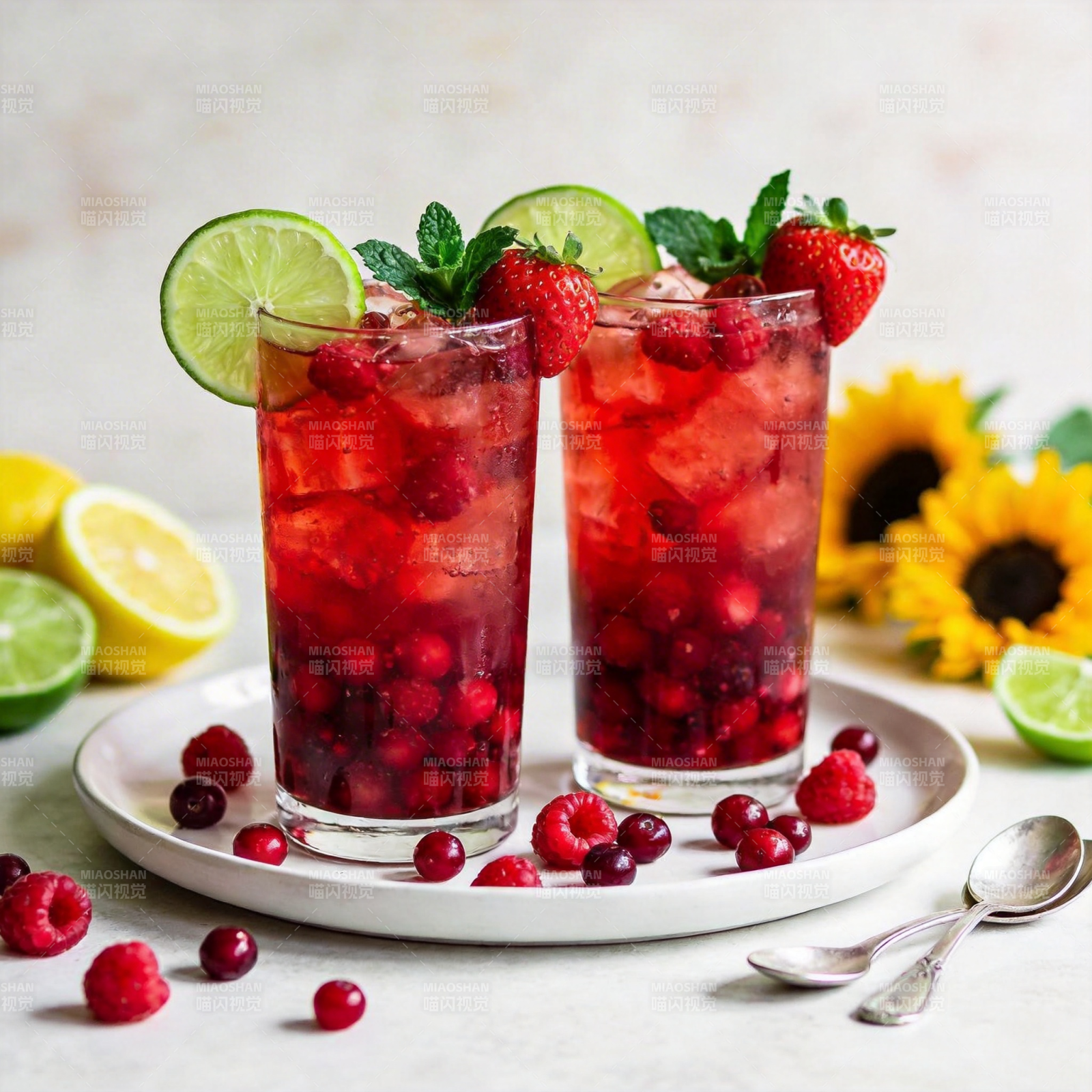 莓果冰饮图片