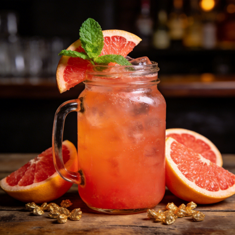 葡萄柚薄荷饮图片