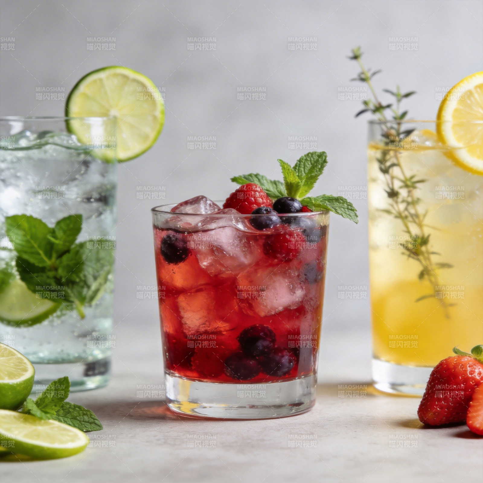 夏日缤纷果饮图片