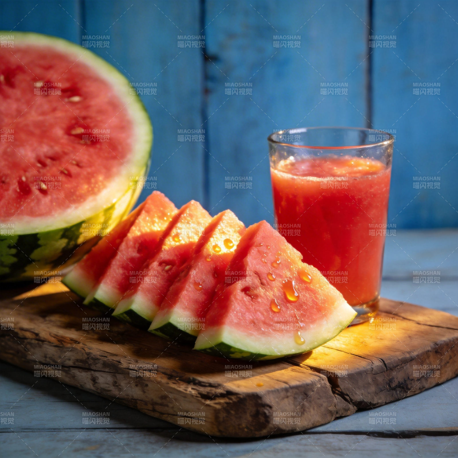西瓜与果汁图片