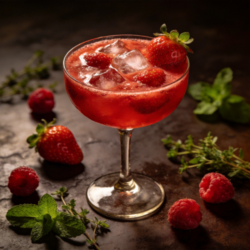 草莓鸡尾酒图片
