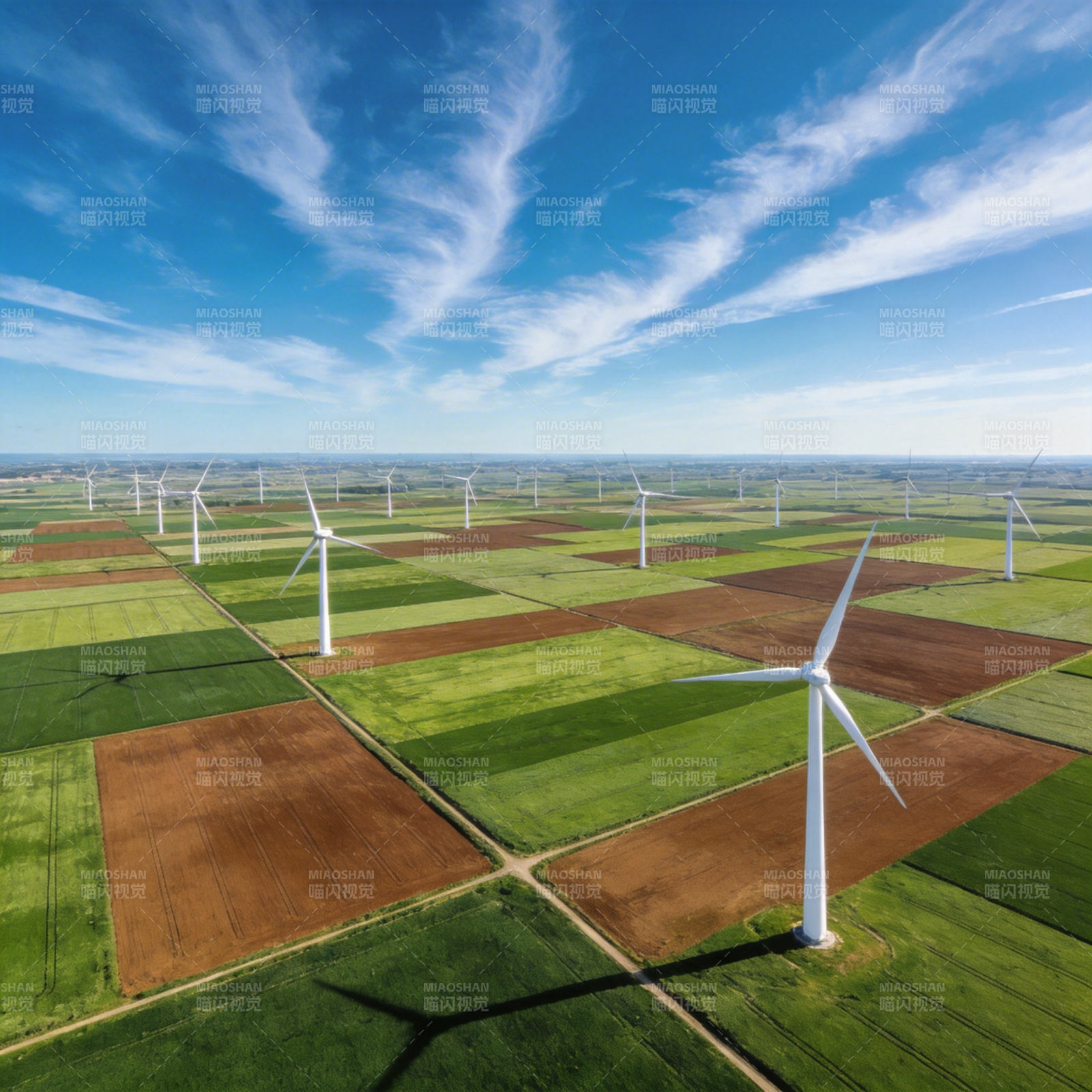 风车田野风光图片