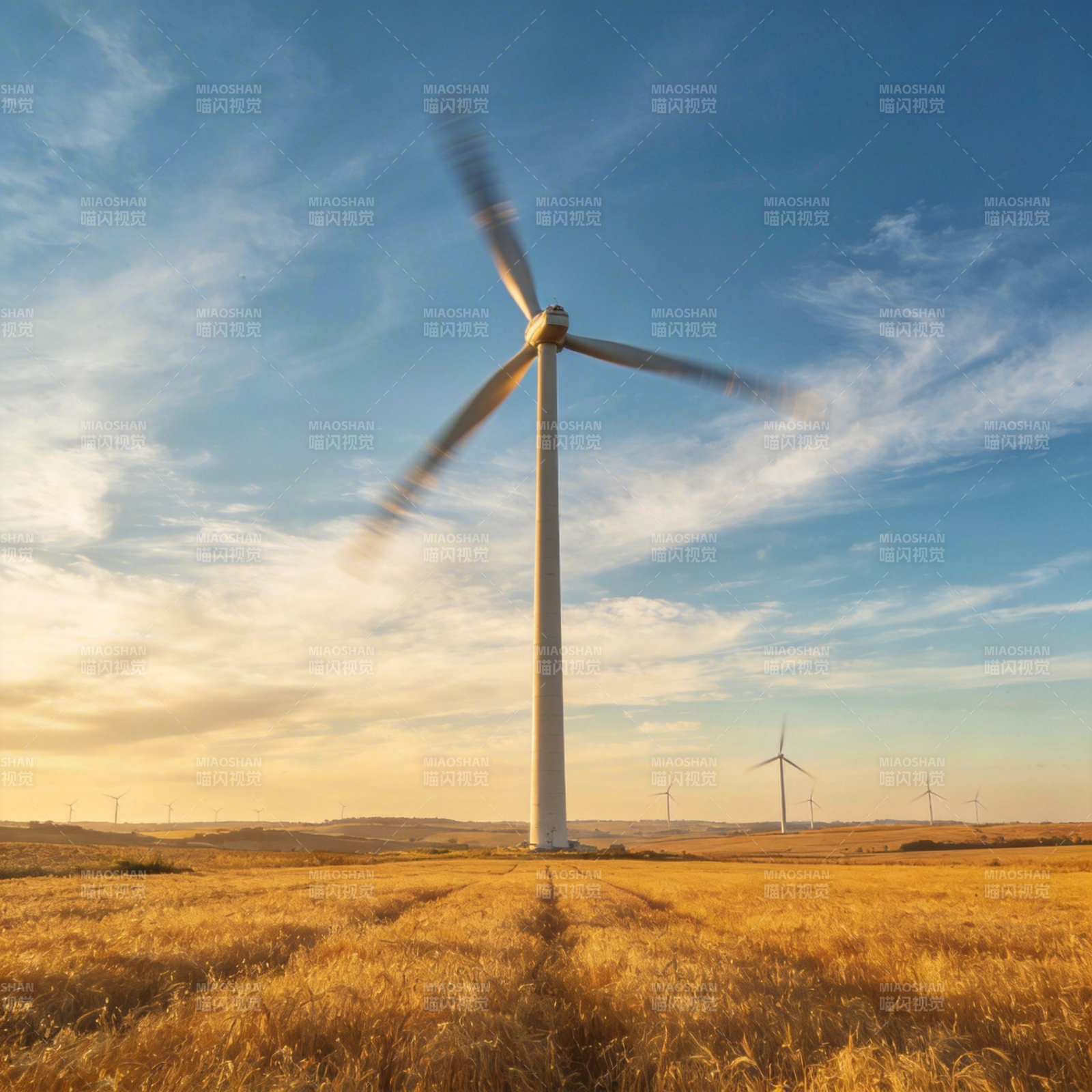 风车田野风光图片