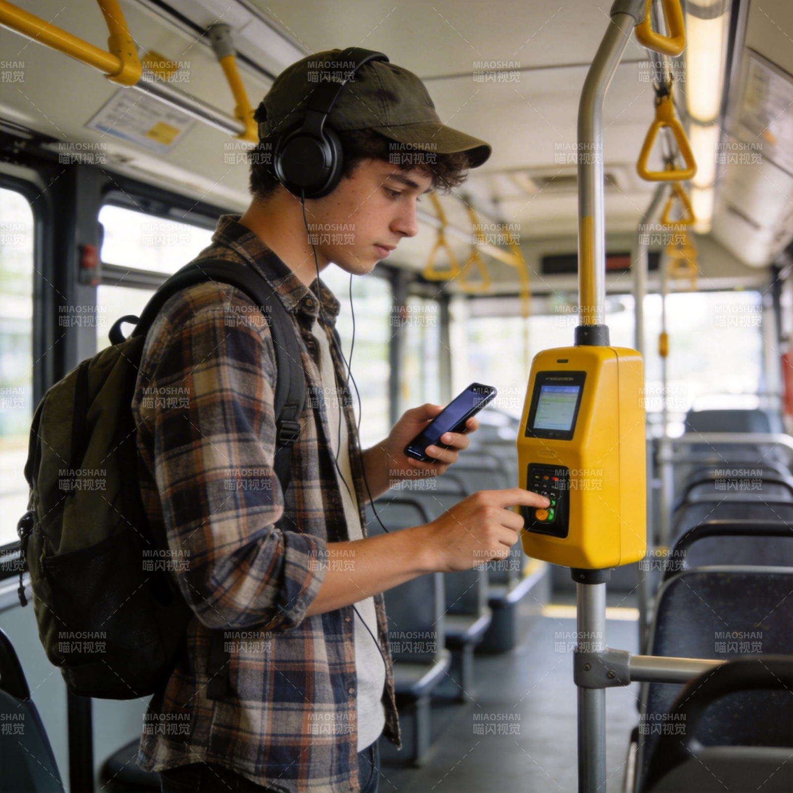 公交上刷手机支付图片