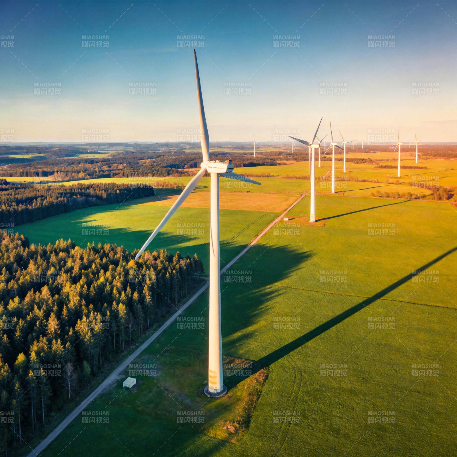 风车田野风光图片