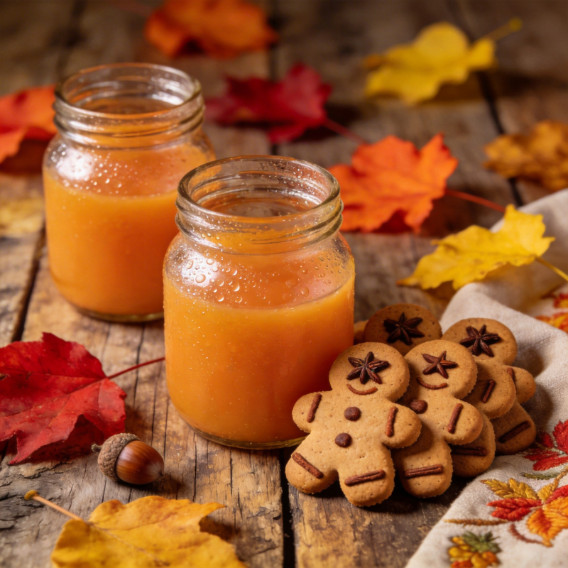 秋日果酱与姜饼人图片