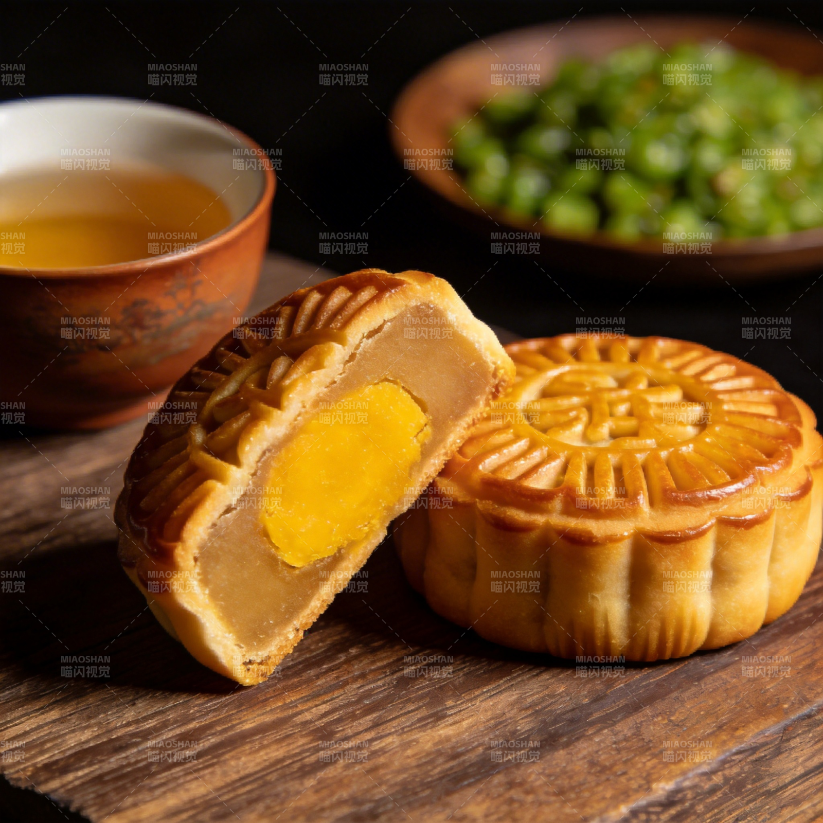 中秋月饼 茶香相伴图片