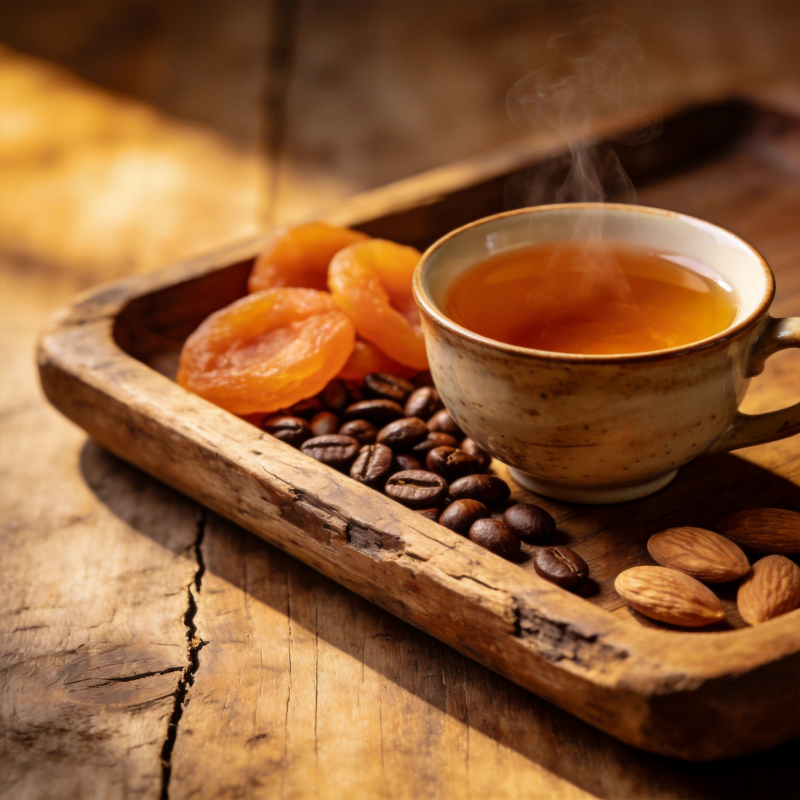 茶香果仁暖意浓图片