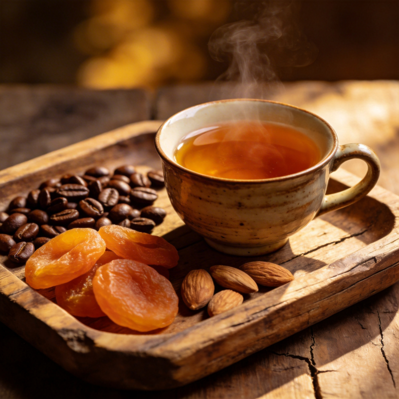 茶香果仁暖意浓图片