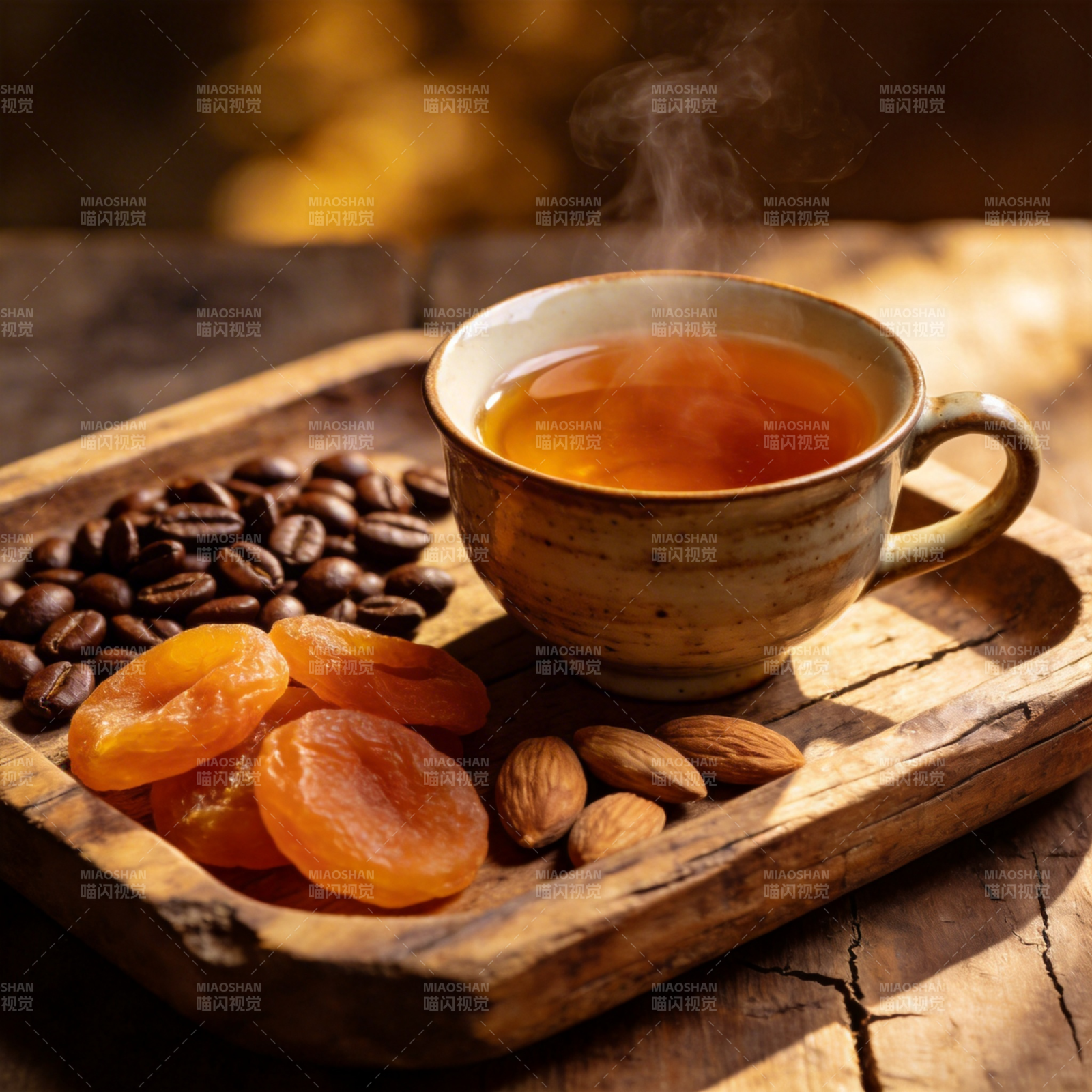 茶香果仁暖意浓图片