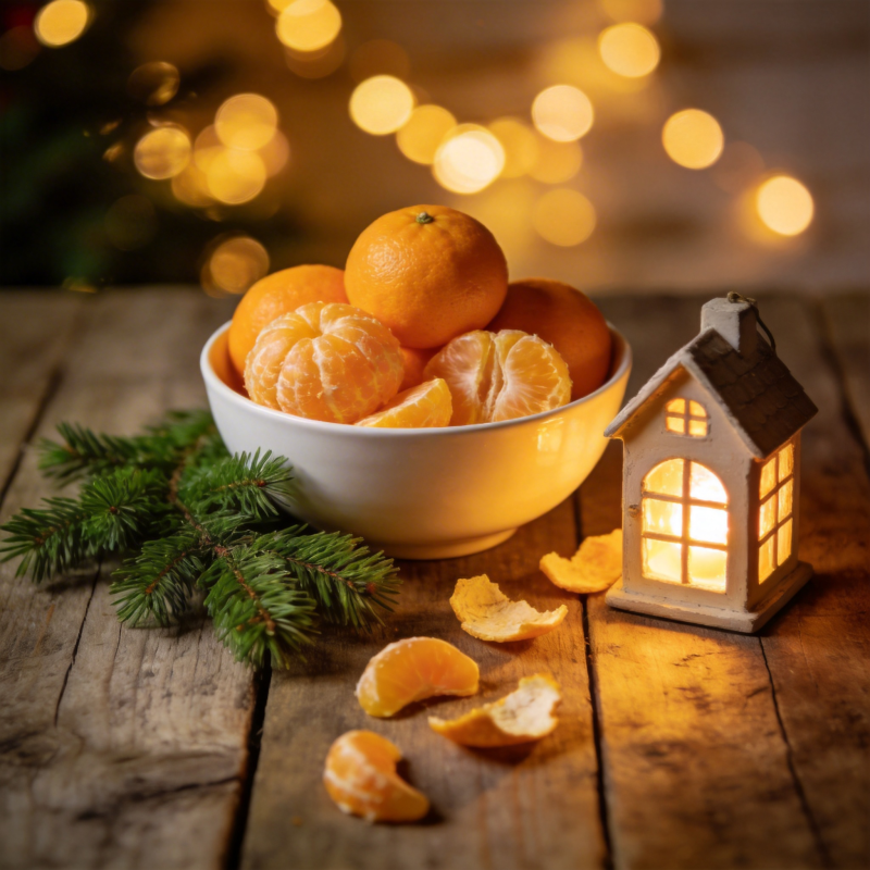 橙香暖冬夜图片