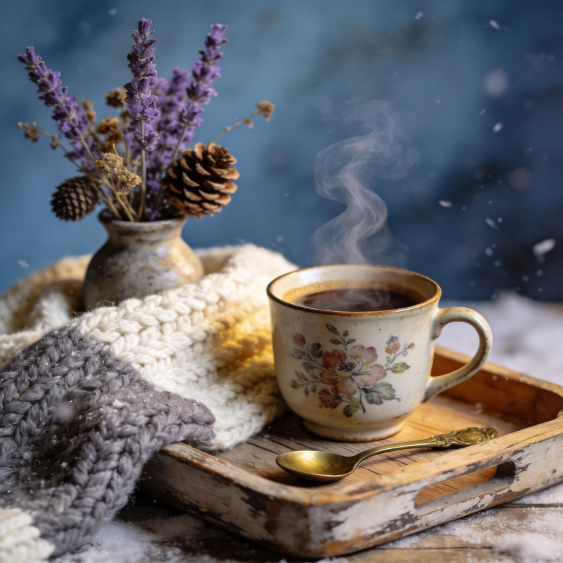 冬日暖茶时光图片