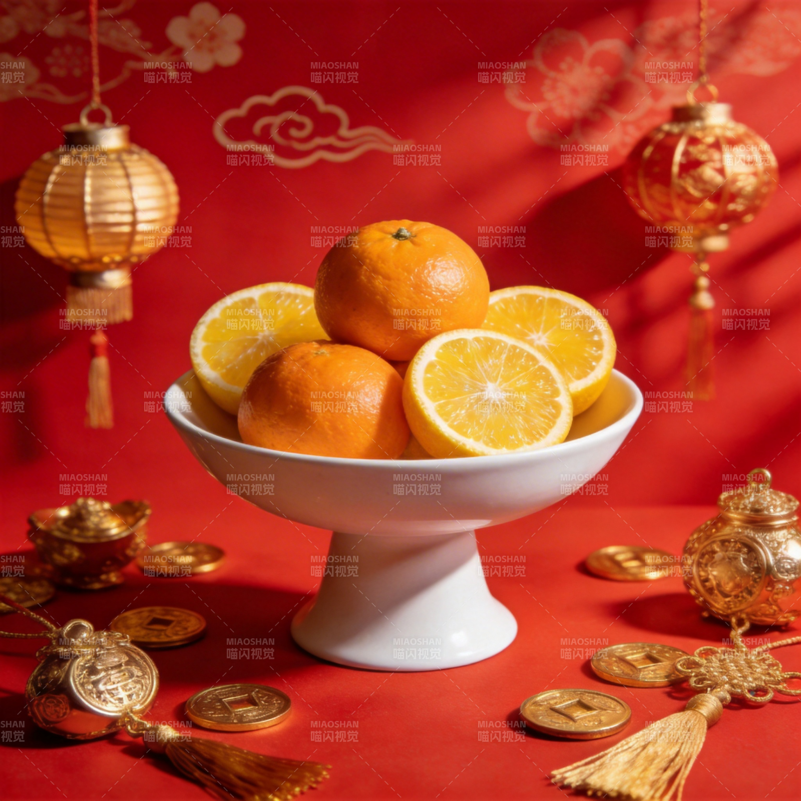 新春橙意吉祥图片