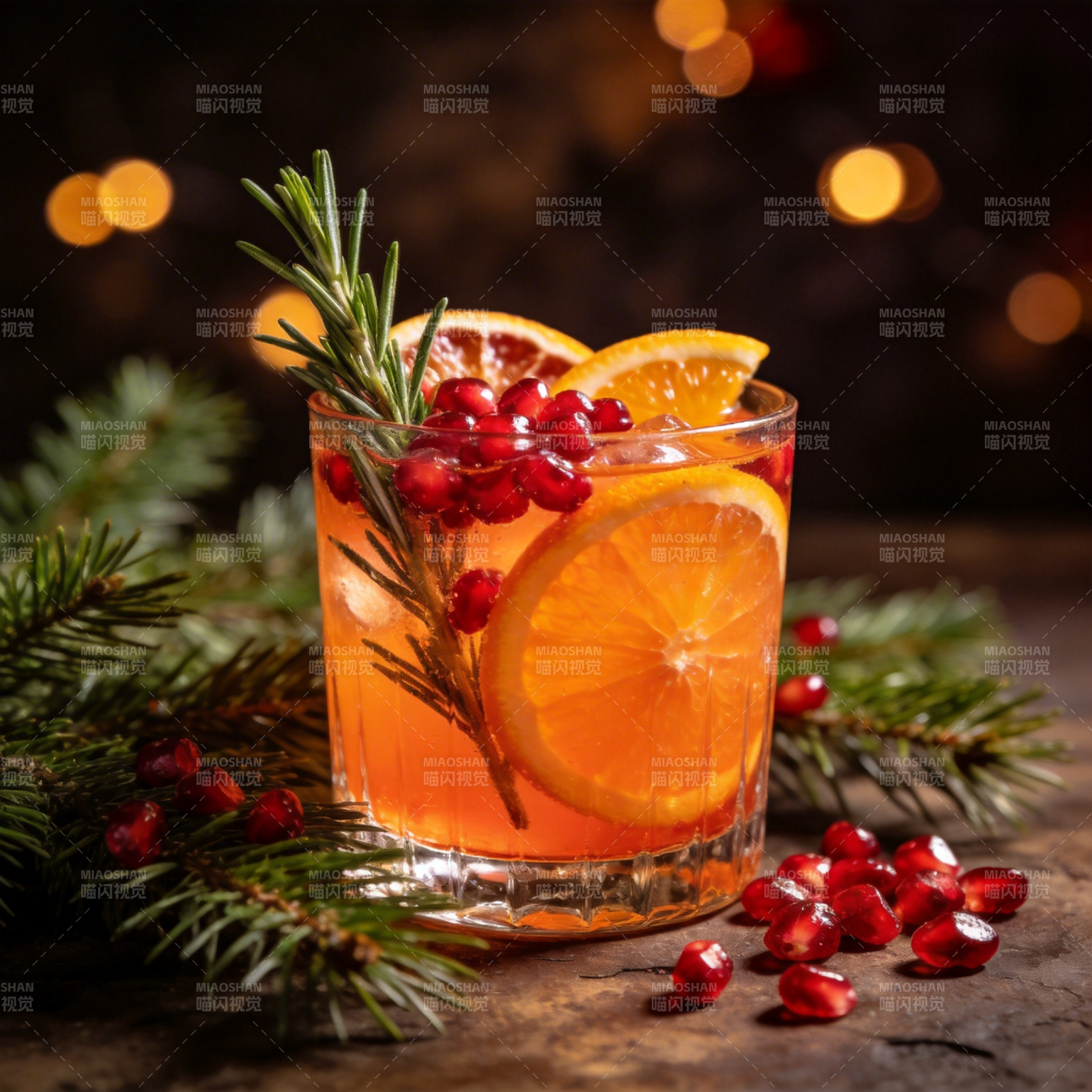 节日橙香鸡尾酒图片