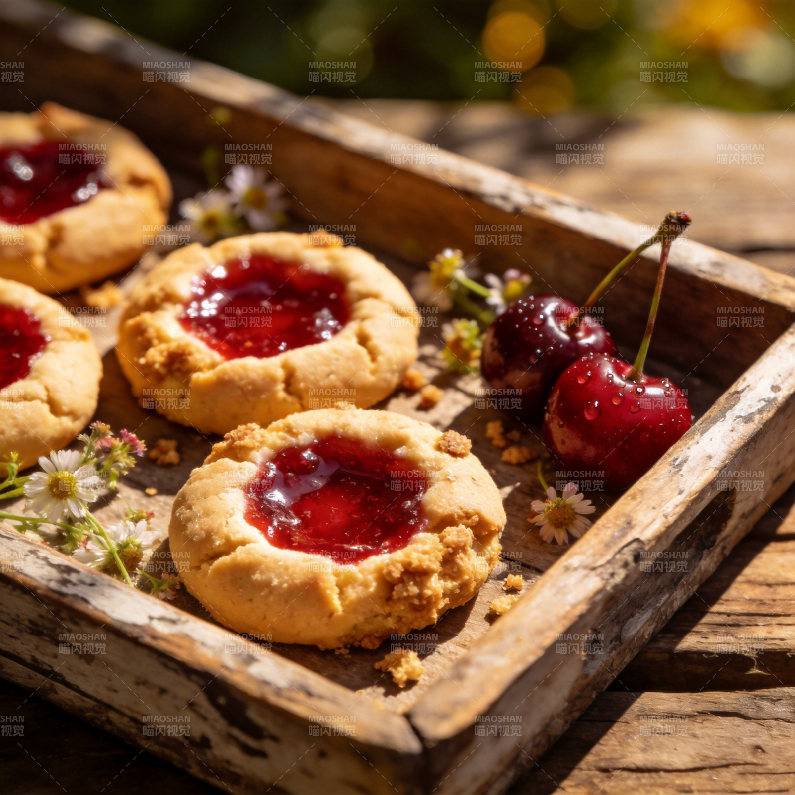 樱桃果酱饼干图片