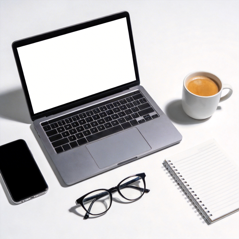 办公桌面一角图片