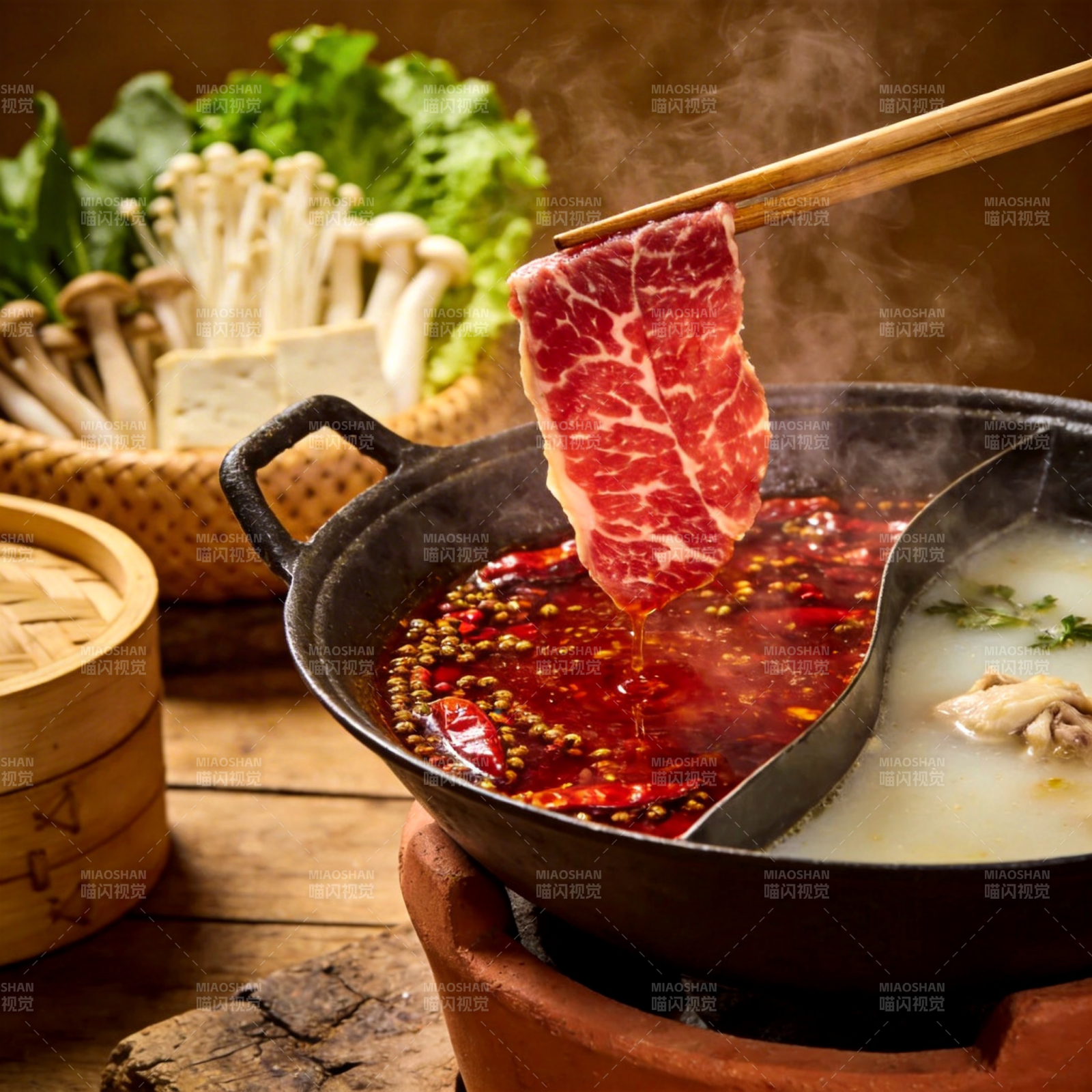 火锅涮肉 鲜香四溢图片