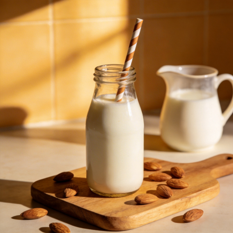 杏仁奶饮品图片