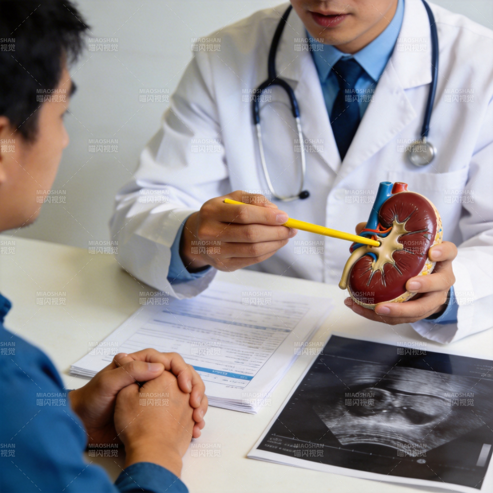 医生讲解肾脏模型图片