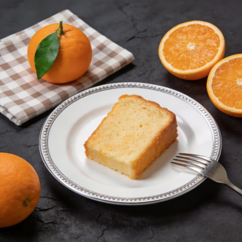 橙香蛋糕 清新美味图片