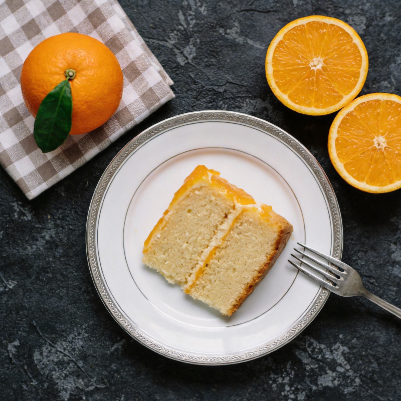 橙香蛋糕 清新美味图片