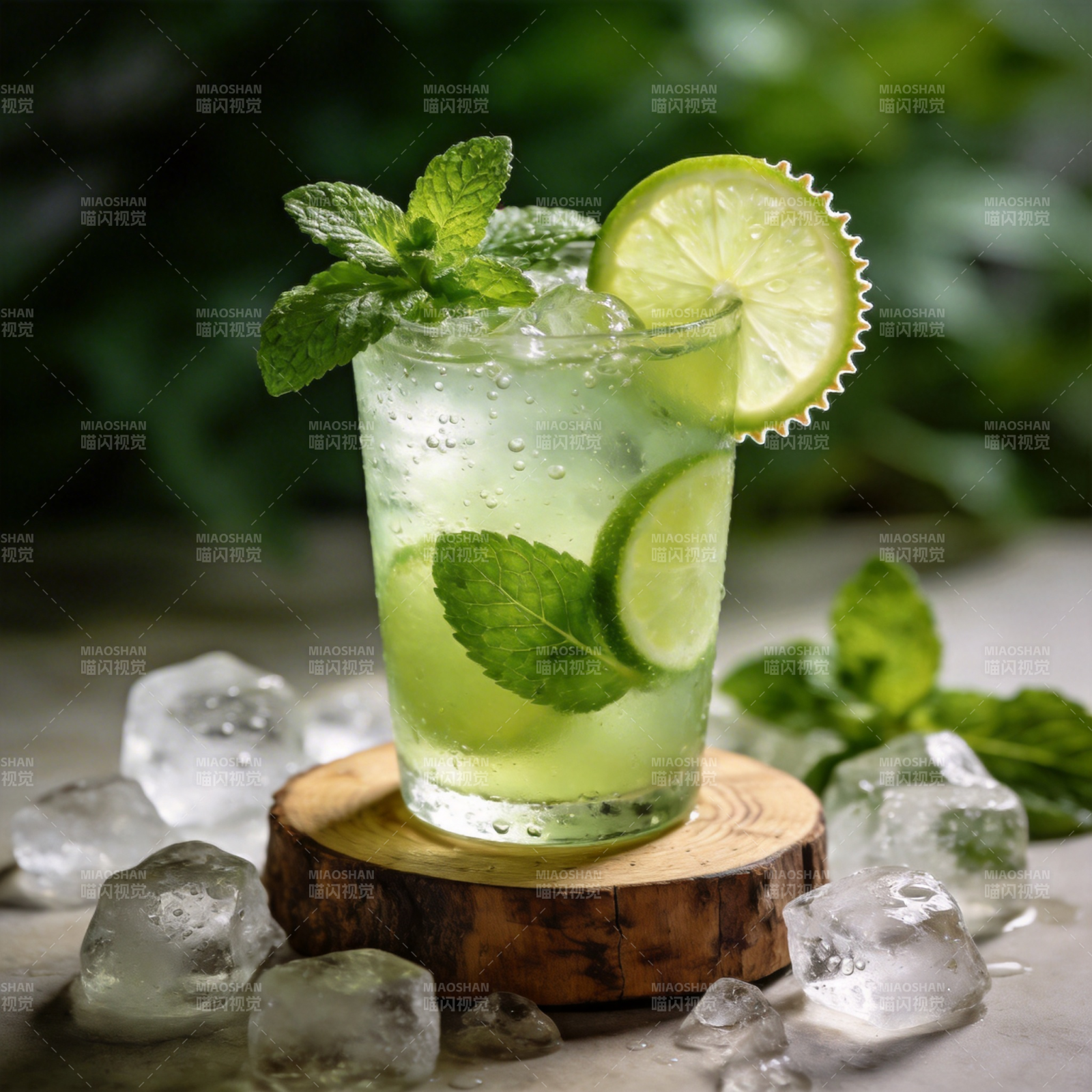 清凉薄荷青柠饮图片