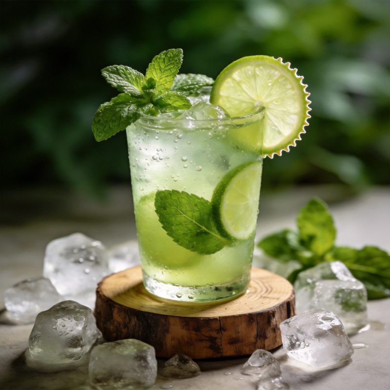 清凉薄荷青柠饮图片