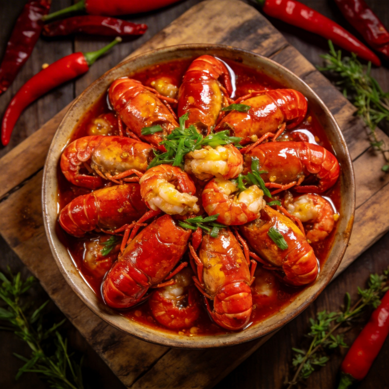 麻辣小龙虾盛宴图片