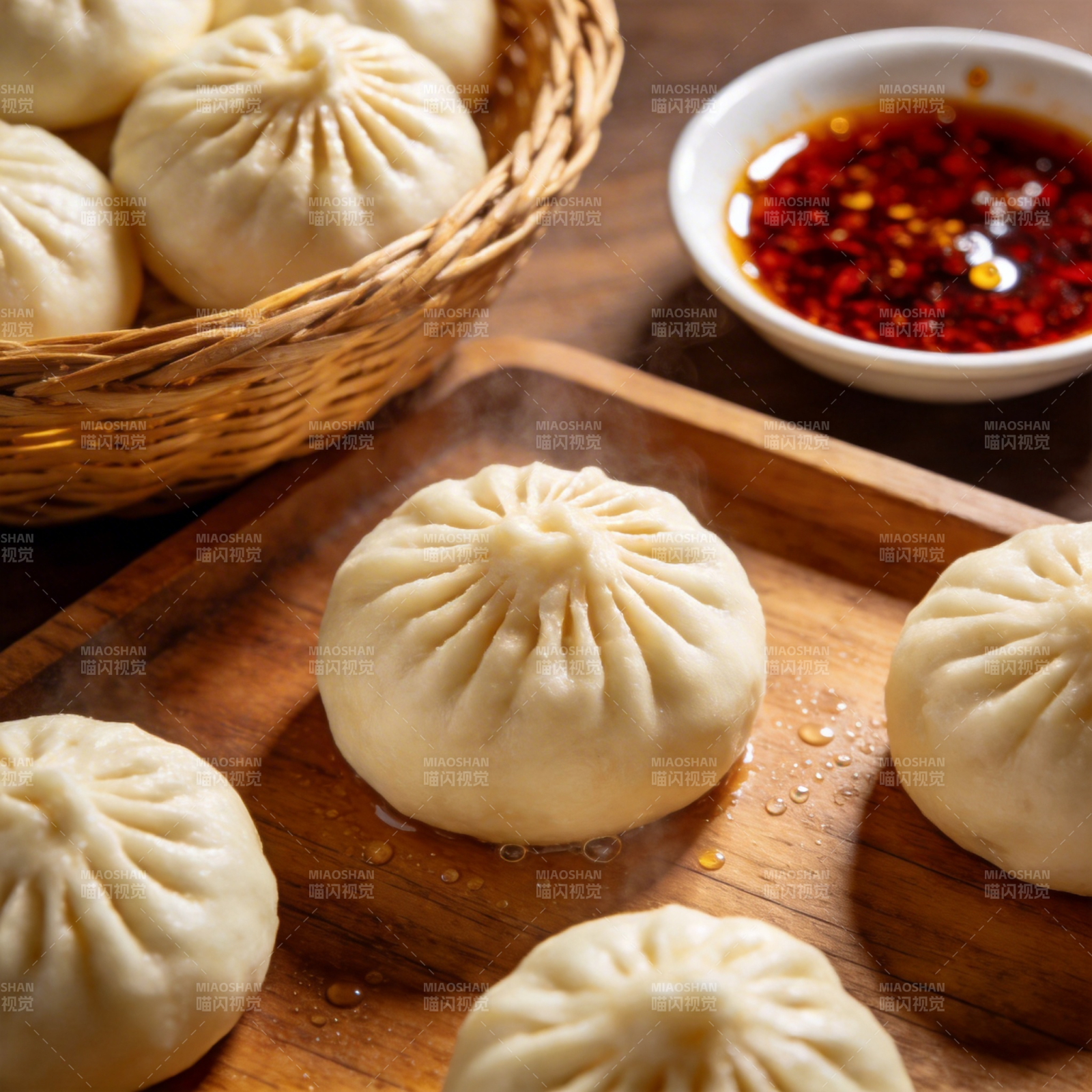 热腾腾的包子图片