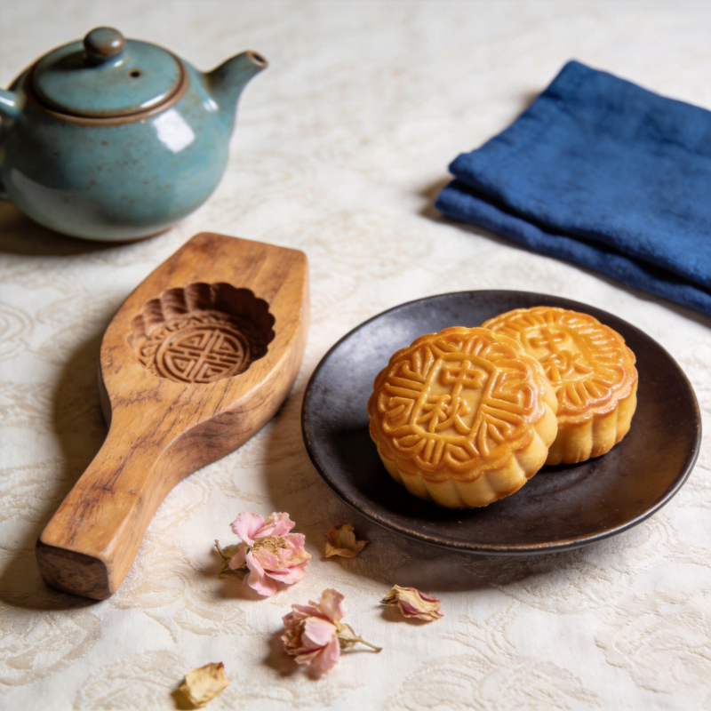 中秋月饼茶香伴图片