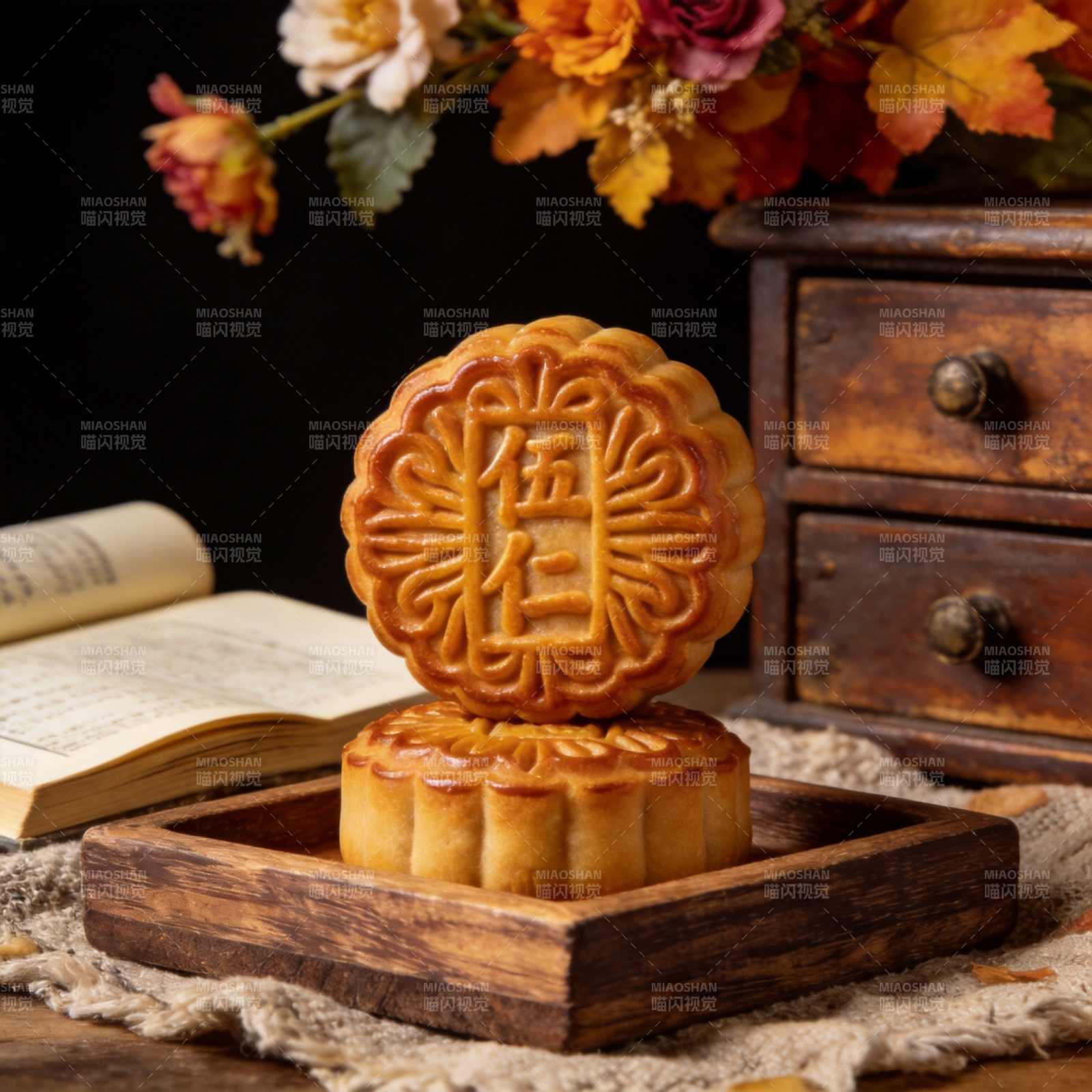 中秋月饼静谧时光图片