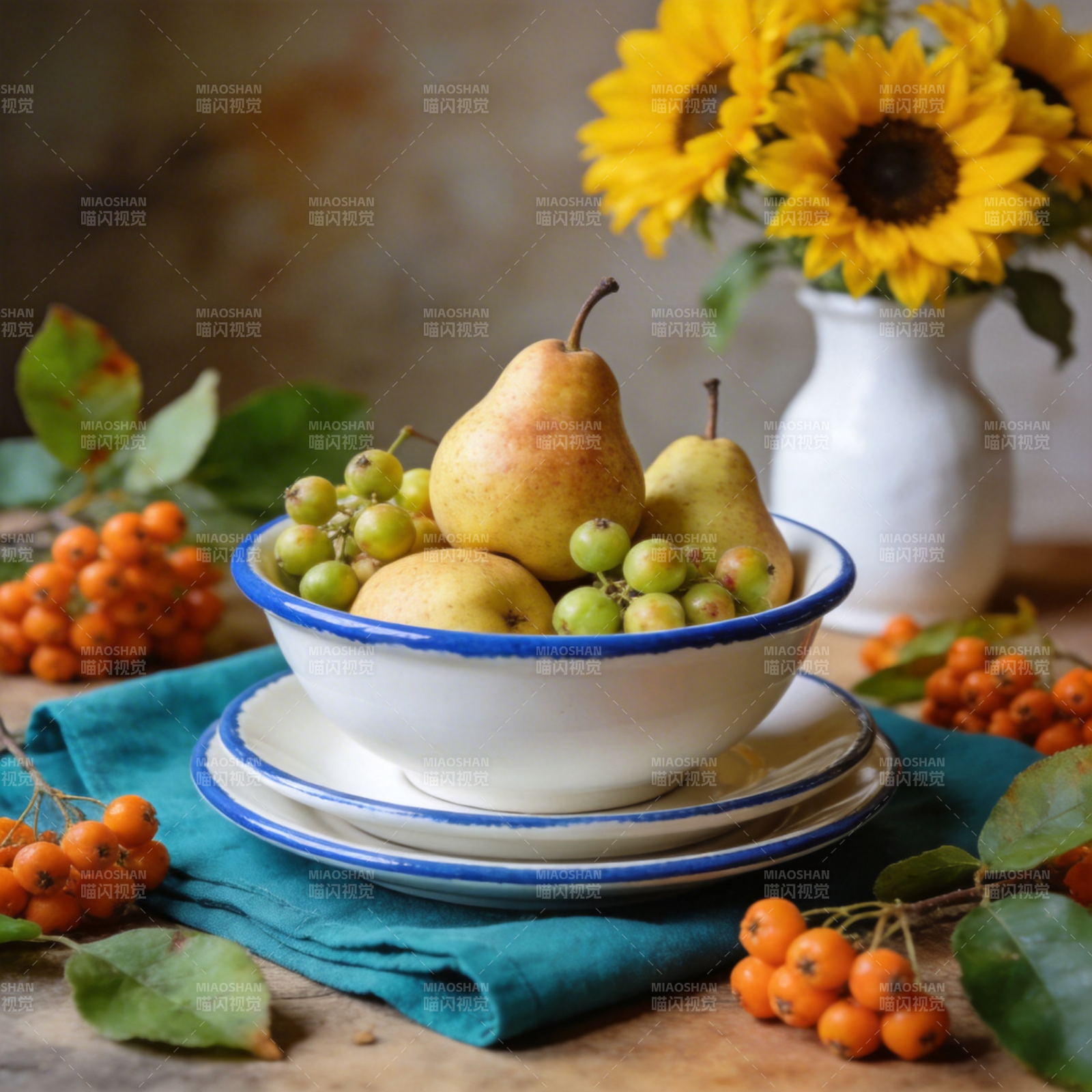 秋果静物图图片