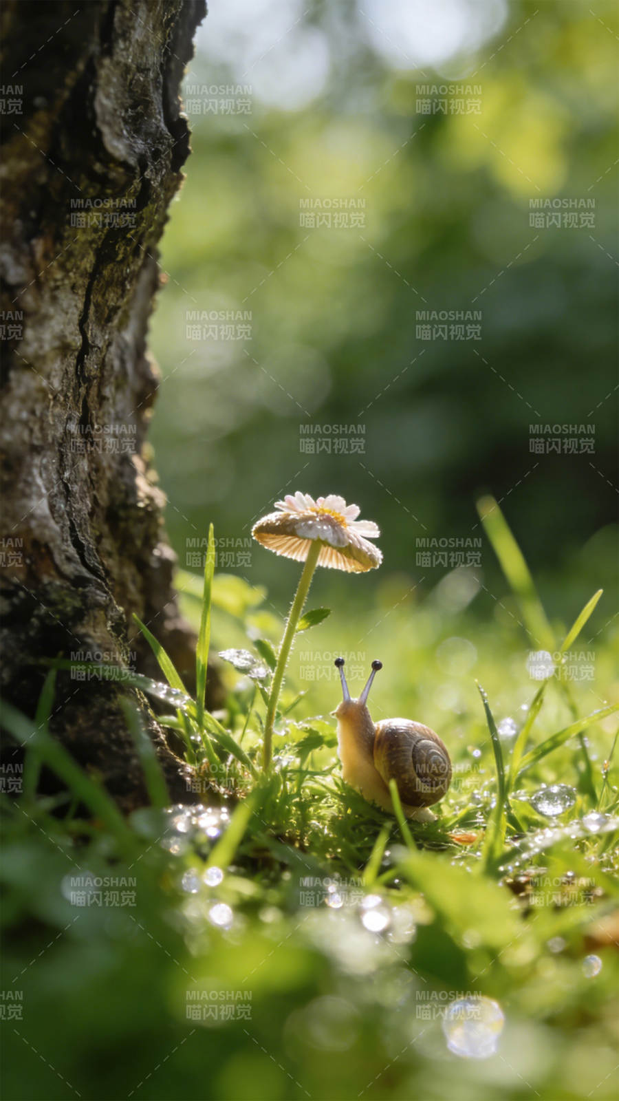 蜗牛与小花图片