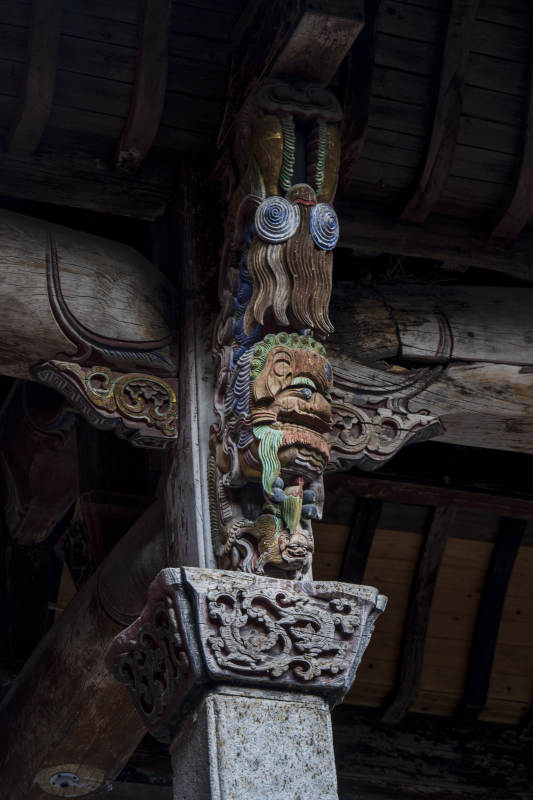 古建筑彩绘木雕图片